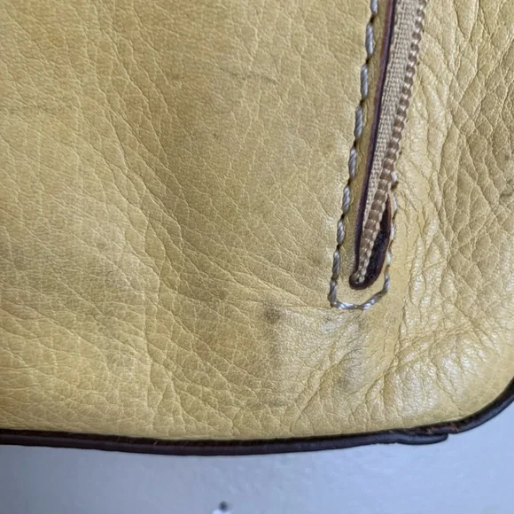 FOSSIL WOMEN'S Yellow LEATHER CROSS BODY SHOULDER BAG Purse - Picture 5 of 10